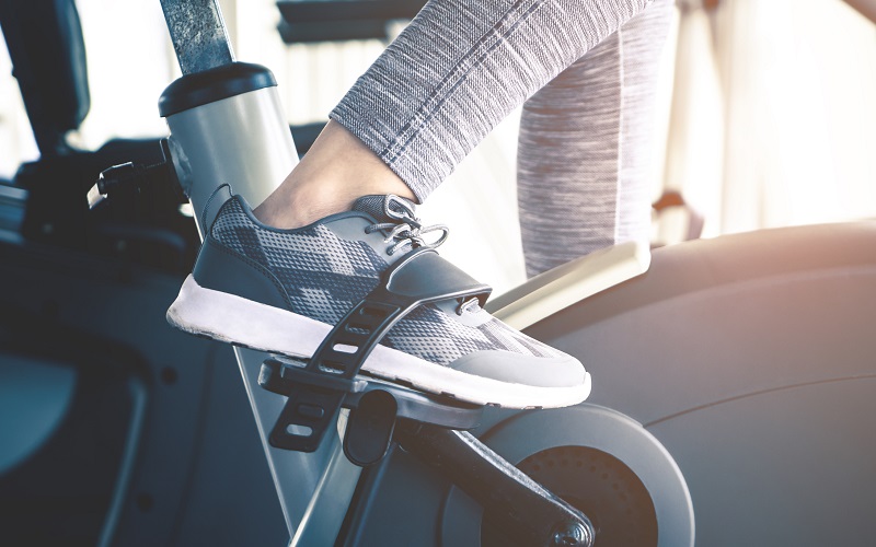 a close up of a woman working out